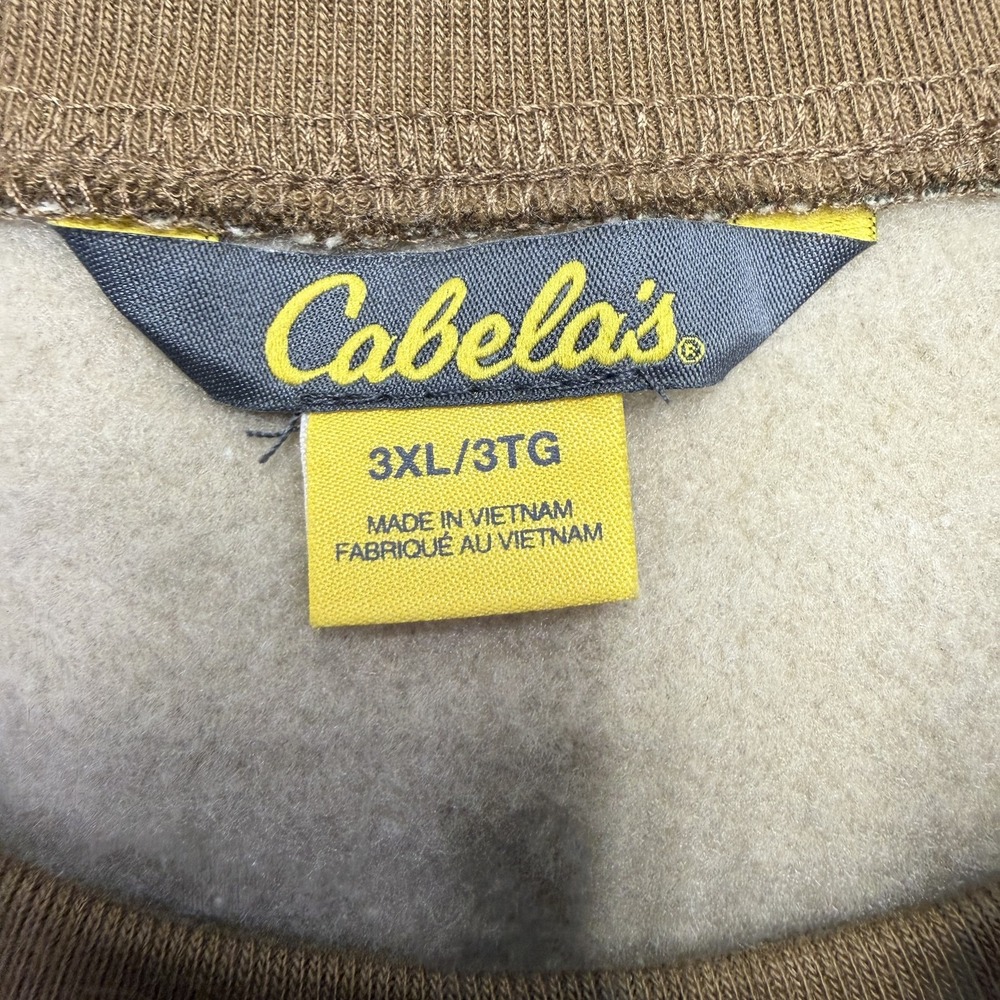 Cabela's Sweatshirt Mens 3XL Multicolor Camo Fleece Crewneck Pullover Hunting - Picture 4 of 10